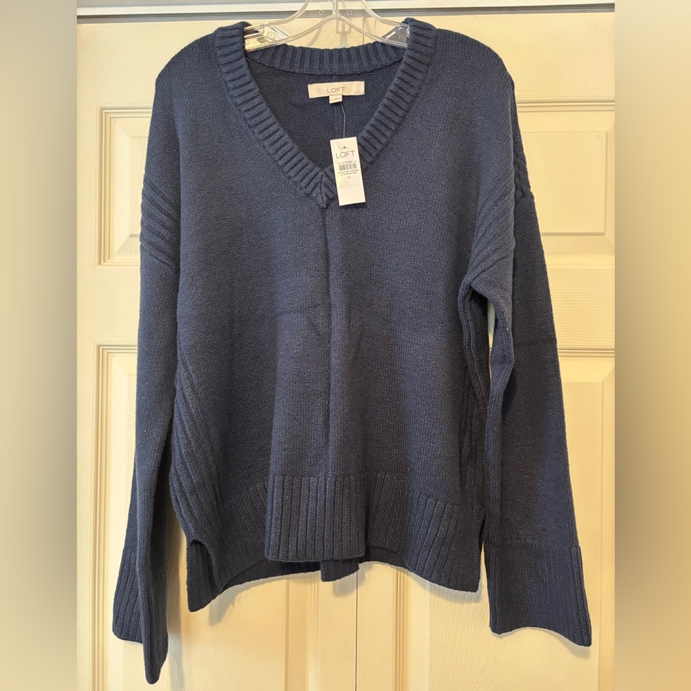 LOFT Navy V-Neck Sweater
